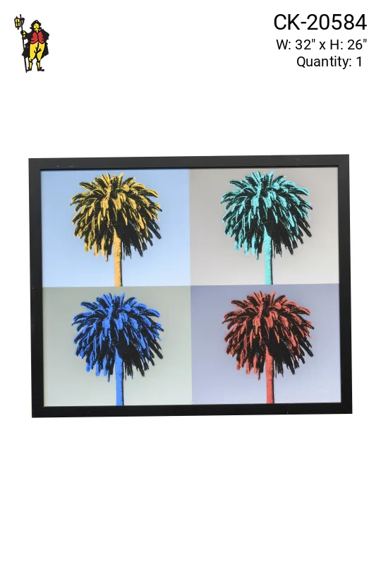 Framed Cleared Palm Tree Pop Art