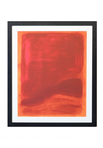 Mid Century Large Red Color Block Painting - 2