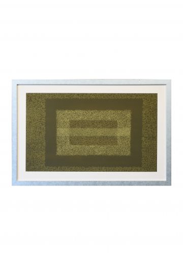 Framed Cleared Green Abstract Art Layering