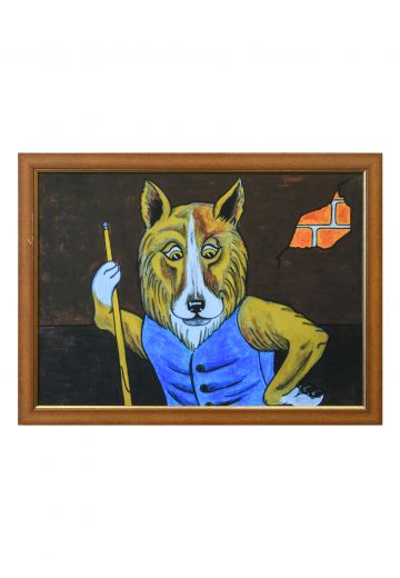 Framed Outsider Folk Art Painting - 1