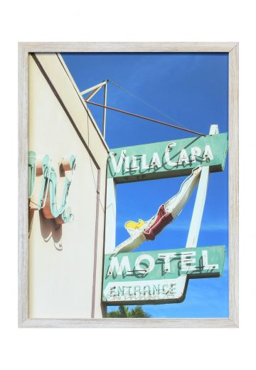 Framed Cleared Mid Century Motel Photograph