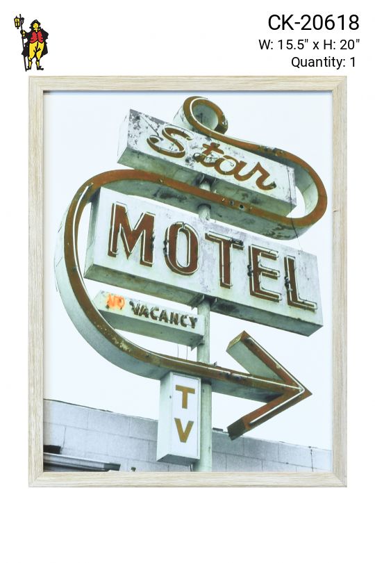 Framed Mid Century Motel Photograph