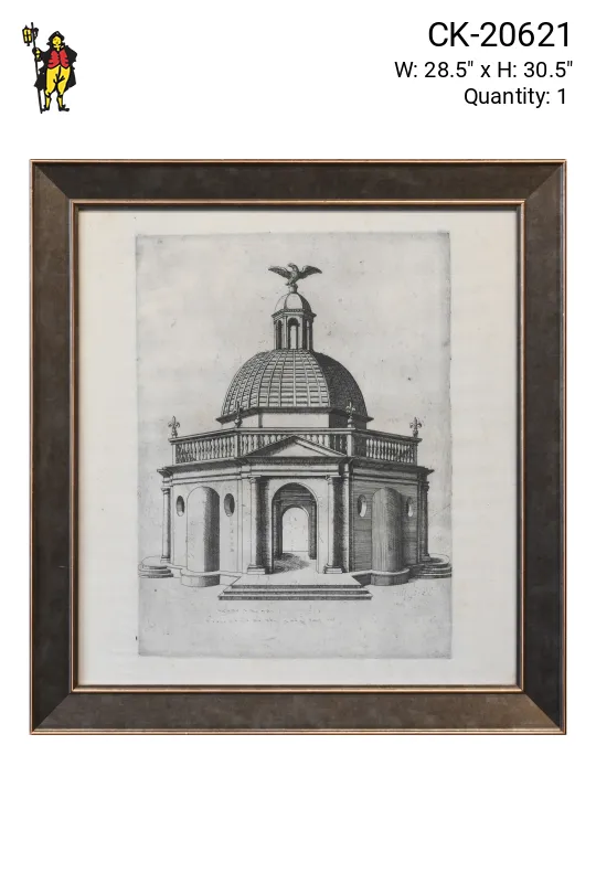 Framed Cleared Architectural Etching - 1