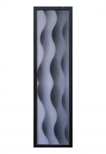 Framed Minimalist Black & White Waves Photograph