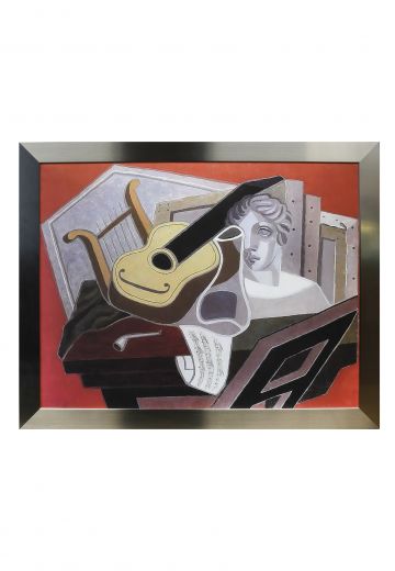 Framed Cleared Cubist Still Life Painting