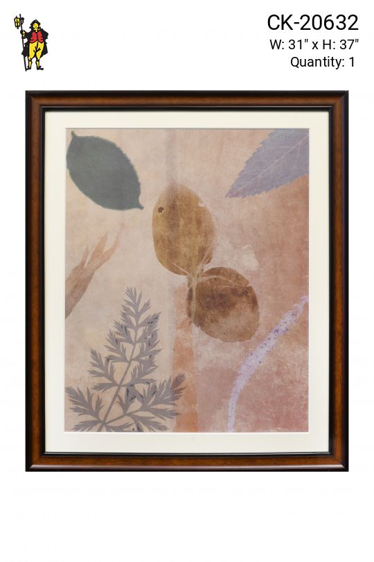Framed Cleared Mixed Media Leaves Print - 1