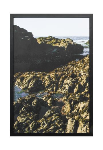 Framed Coastal Rock Formation Photograph