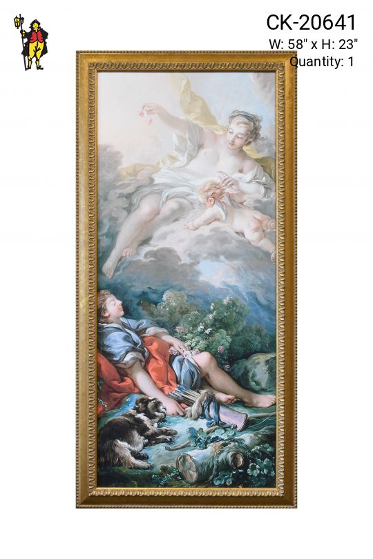 Framed Rococo Style Painting - 2