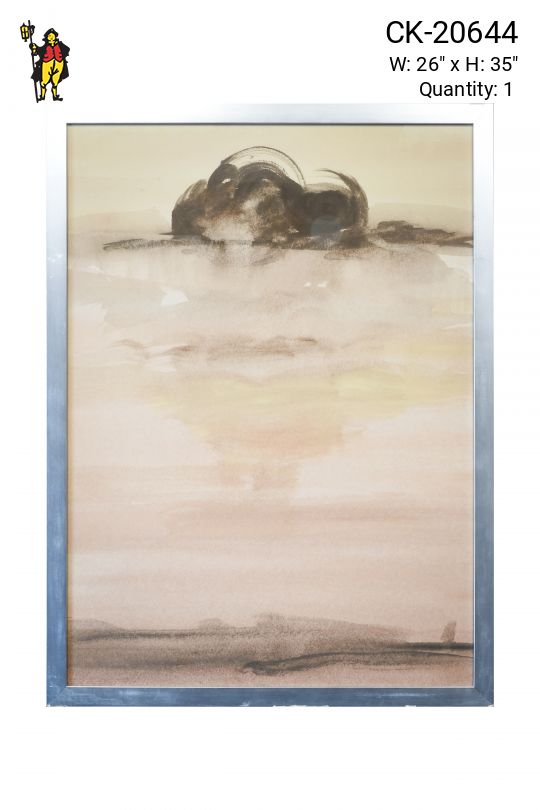 Framed Abstract Minimalist Watercolor Print