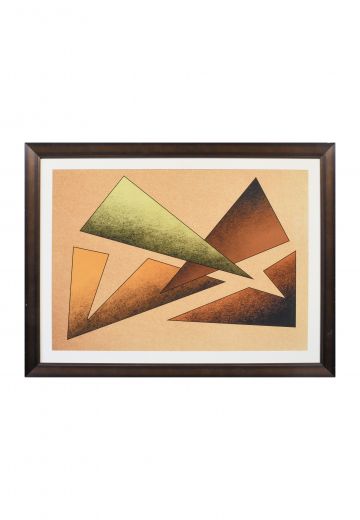 Framed Minimalist Geometric Abstract Painting - 2