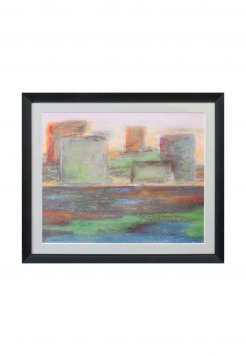 Framed Impressionist Pastel Painting