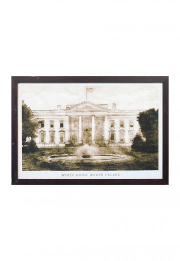 Framed Cleared Engraving Print of the White House