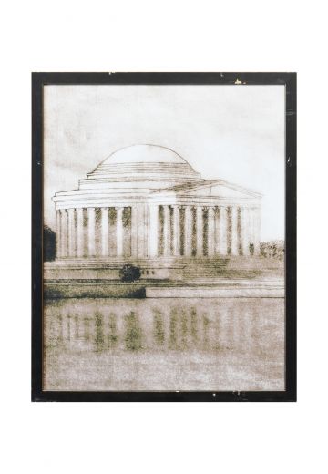 Framed Etched Lithograph of Jefferson Memorial