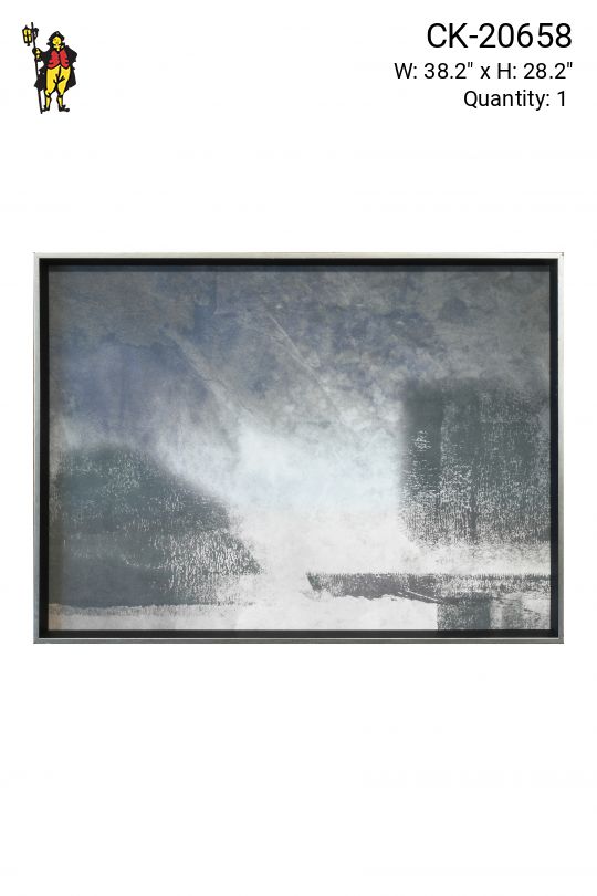 Framed Cleared Minimalist Abstract Painting