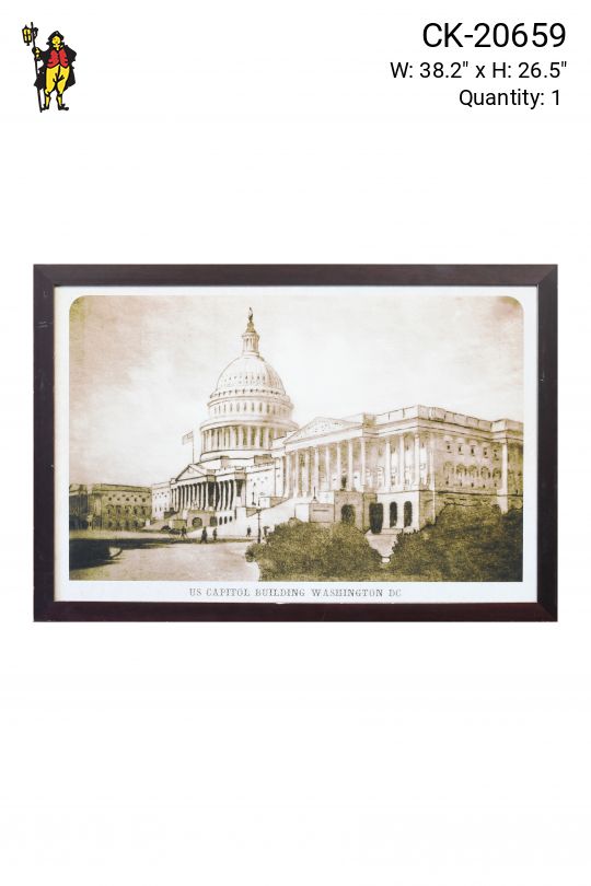 Framed Lithograph Print of Capital Building