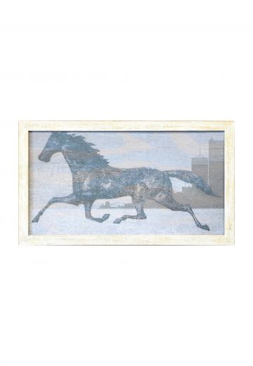 Framed Cleared Mixed Media Galloping Horse Print