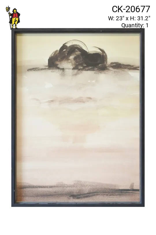 Framed Cleared Mid Century Abstract Landscape Painting - 2