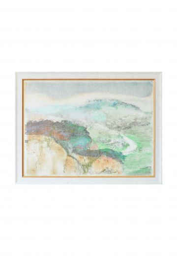 Framed Cleared Soft Watercolor Landscape Painting