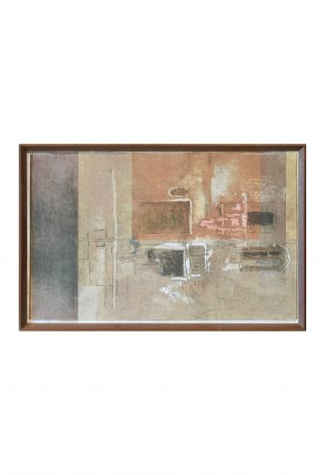Framed Modernist Abstract Painting