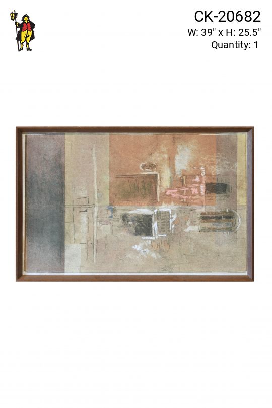Framed Modernist Abstract Painting