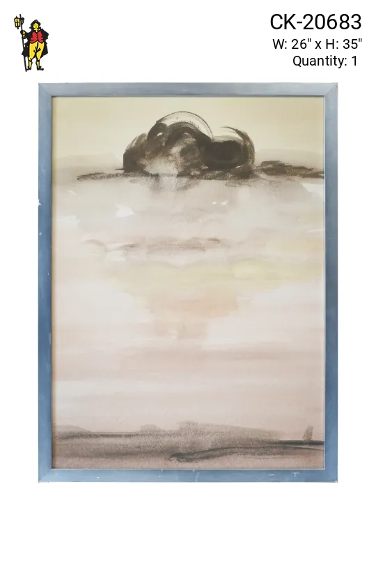 Framed Cleared Mid Century Abstract Landscape Painting - 3