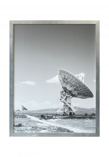 Framed Black & White Minimalist Radio Satellite Photograph