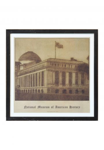 Framed Cleared Architectural Illustration of Museum