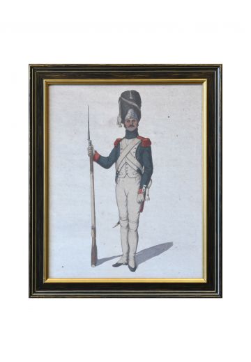 Framed Neoclassical Military Illustration - 1