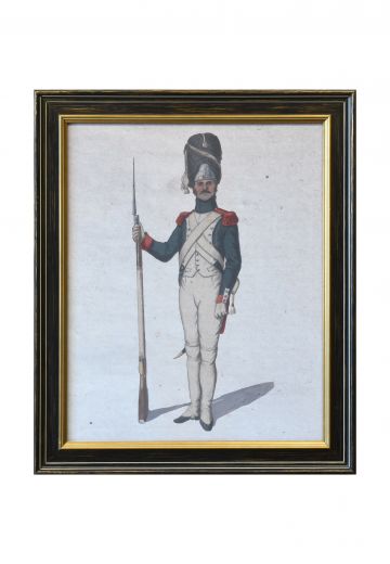 Framed Neoclassical Military Illustration - 2