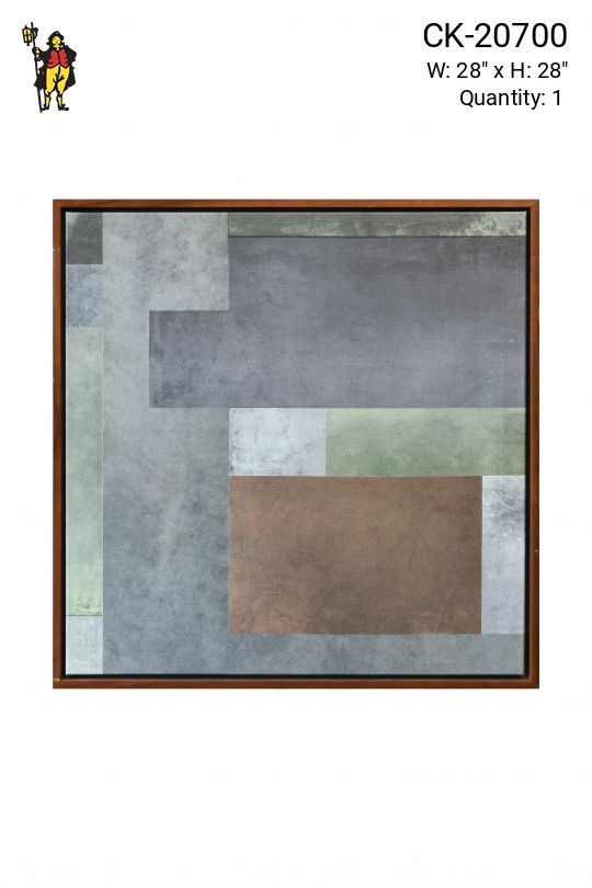 Framed Geometric Abstract Painting