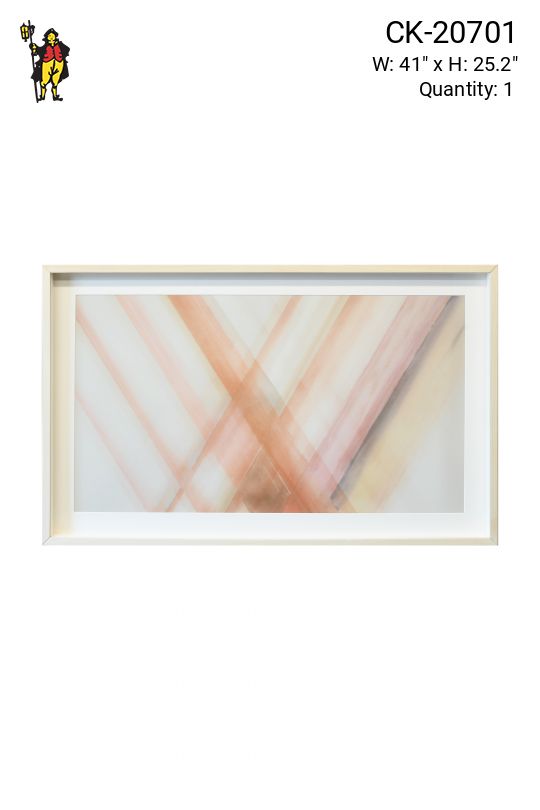 Framed Overlapping Abstract Painting