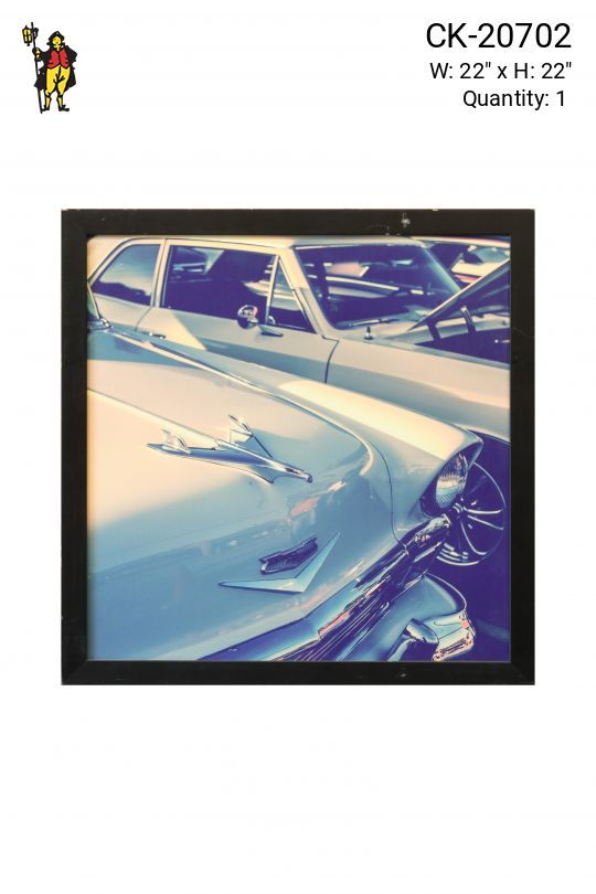 Framed Pop Style Car Photograph