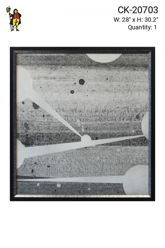 Framed Cleared Mid Century Monochrome Print