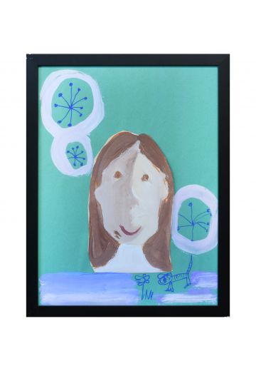 Framed Cleared Grade School Child Self Portrait - 1