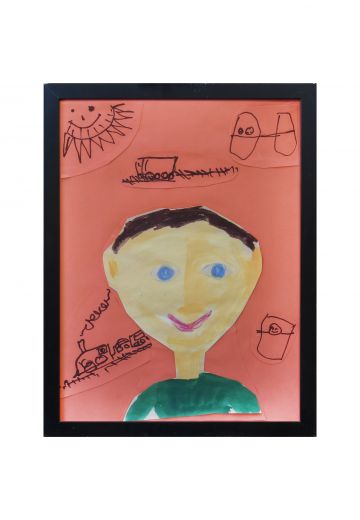 Framed Grade School Child Self Portrait - 8