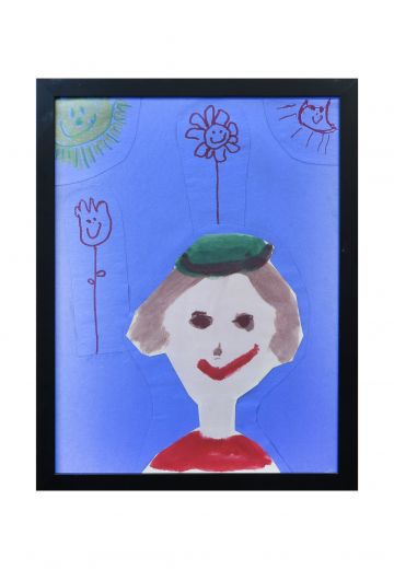 Framed Grade School Child Self Portrait - 11