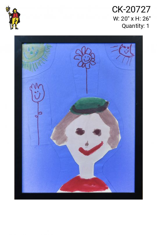 Framed Grade School Child Self Portrait - 11