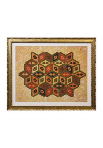 Framed Mixed Media East Asian Motif Print - 2