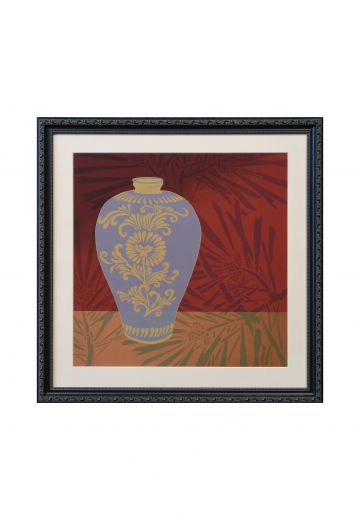 Framed Mixed Media East Asian Motif Print - 4