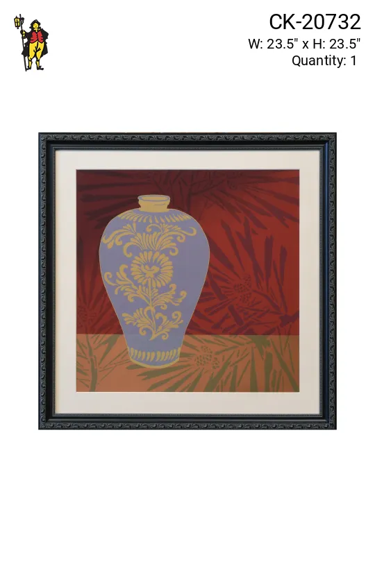 Framed Cleared Mixed Media East Asian Motif Print - 4