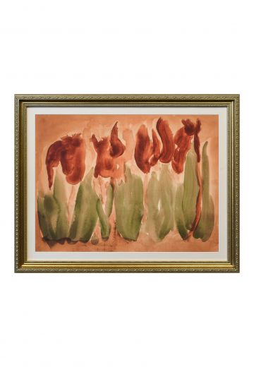 Framed Mixed Media East Asian Motif Print - 6