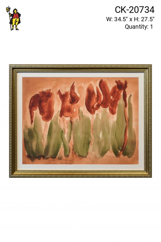 Framed Mixed Media East Asian Motif Print - 6