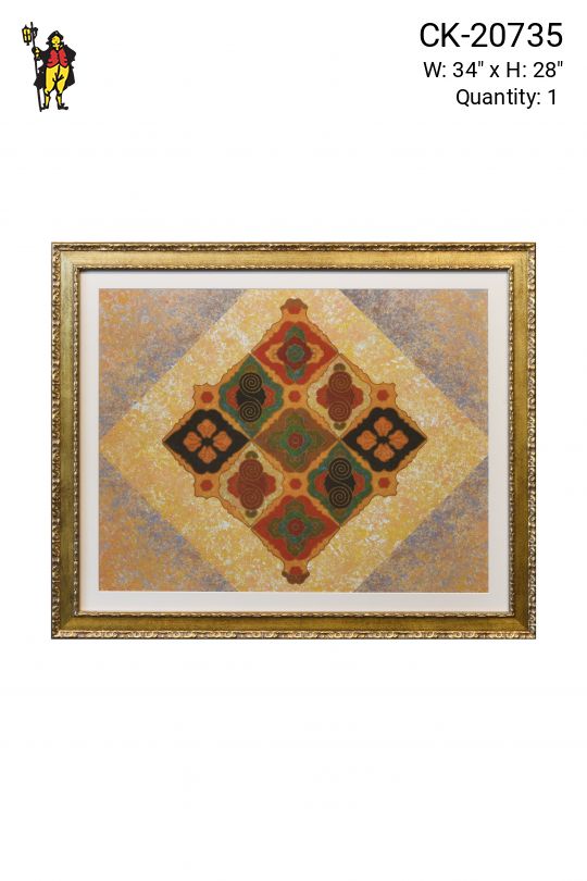 Framed Mixed Media East Asian Motif Print - 7