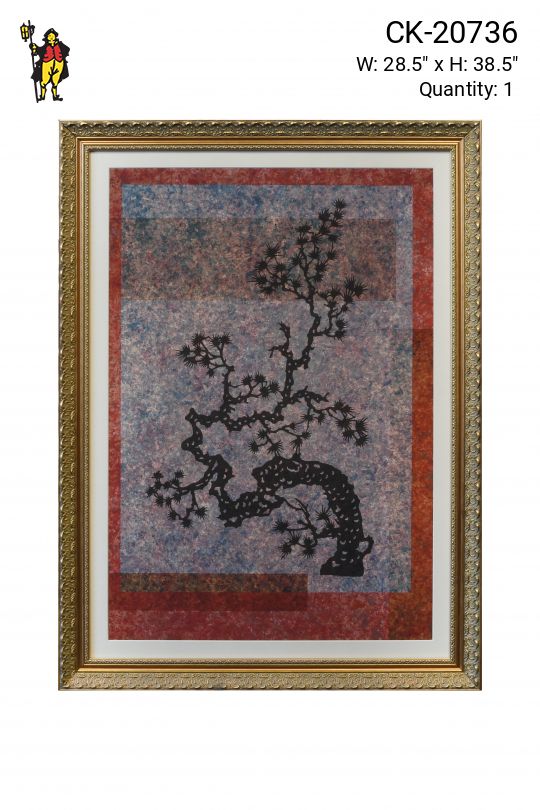 Framed Cleared Mixed Media East Asian Motif Print - 8