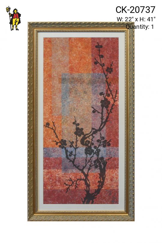Framed Cleared Mixed Media East Asian Motif Print - 9