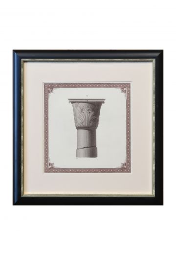 Framed Cleared Architectural Corinthian Column Illustration - 1