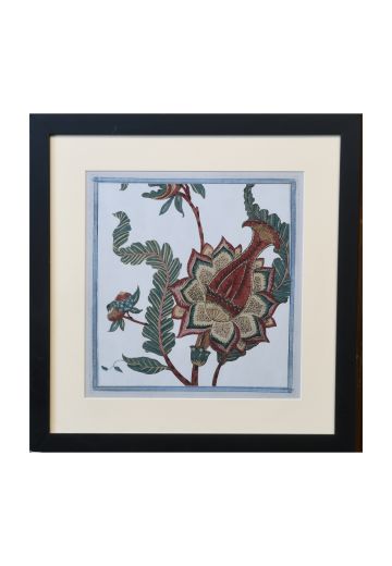 Framed Cleared Floral Block Print Motif - 2