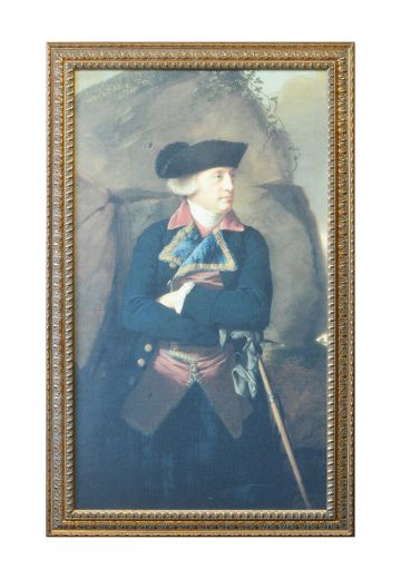 Framed Cleared Aristocratic Figure Oil Portrait (Small Hole in Canvas)