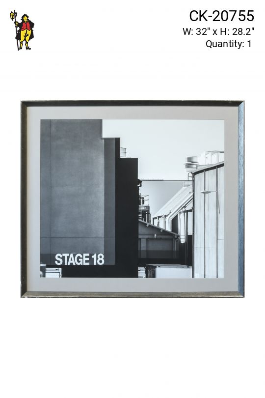 Framed Cleared Soundstage Building Photograph