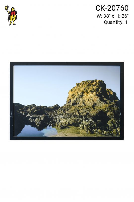 Framed Coastal Rock Landscape Photograph